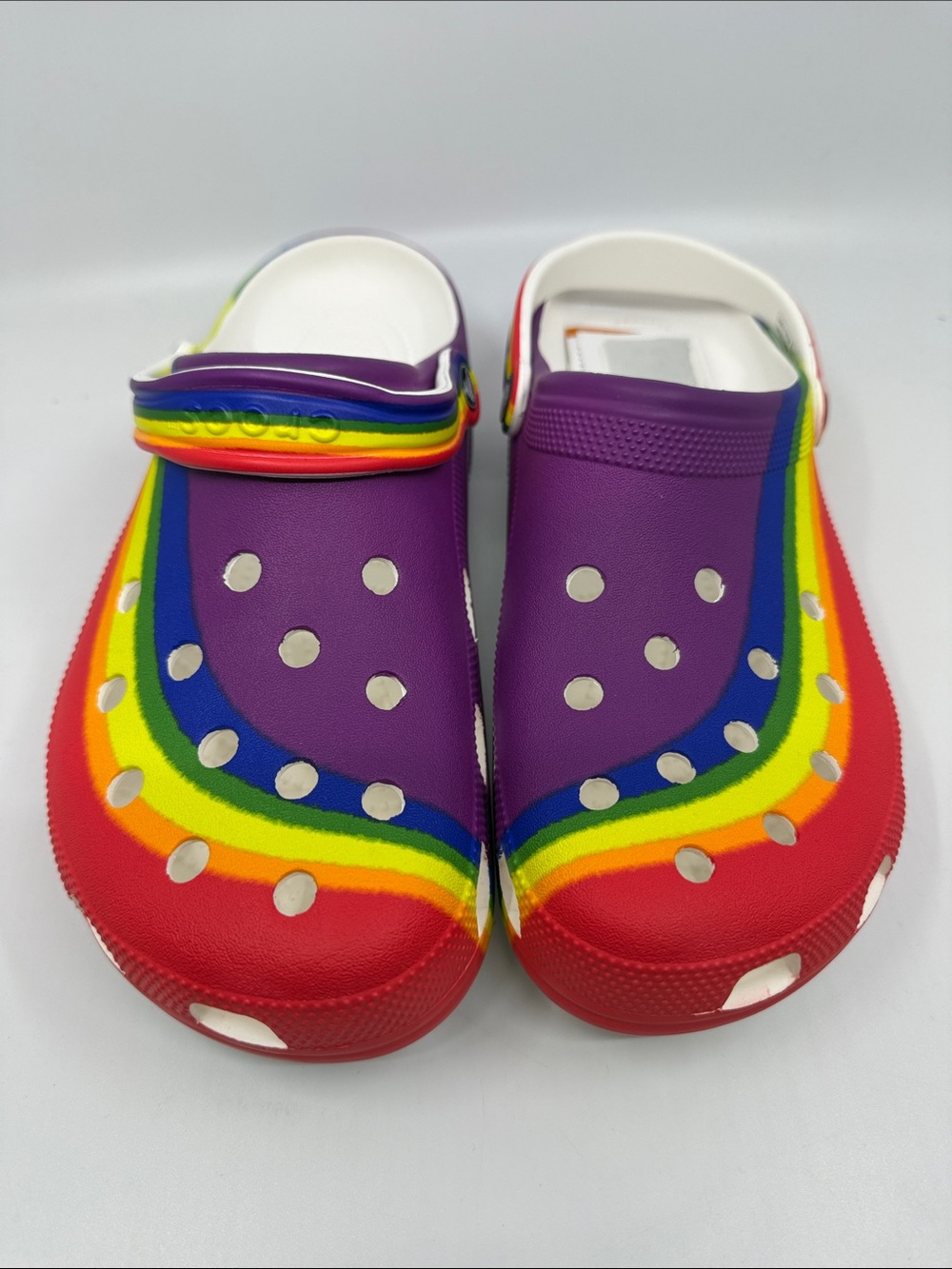 CROCS Men’s  Rainbow Accent Classic Clog